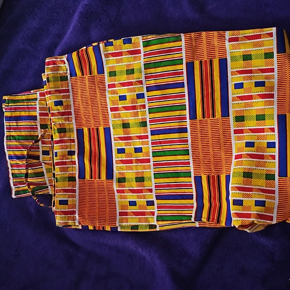 AFRICAN KENTE CLOTH PANTS SET - Picture 5 of 7